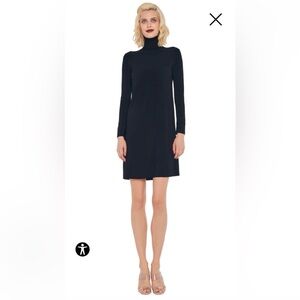 Norma Kamali Long Sleeve Turtleneck Dress to Knee Size Medium